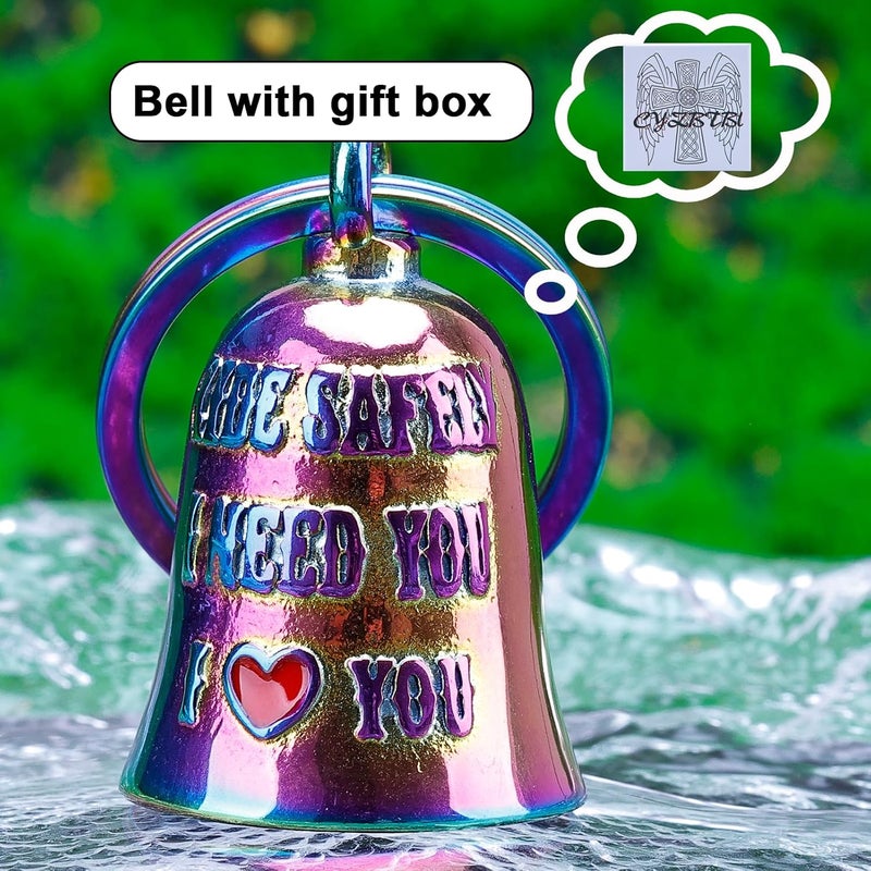 CYZBTBl Motorcycle for Bells - Motorcycle Angel Bell for Men Women,Bell Biker Accessory,Guard Riding Safety - Image 5